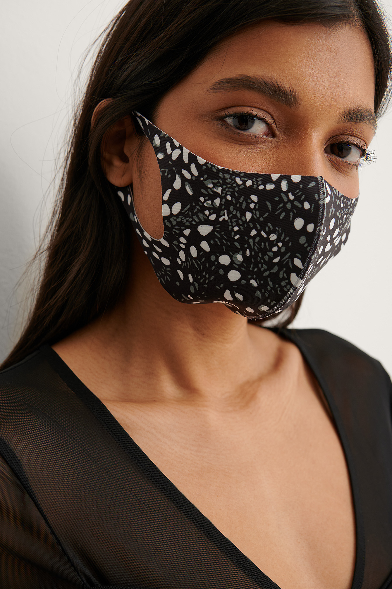 Black/White 2-Pack Patterned Scuba Masks