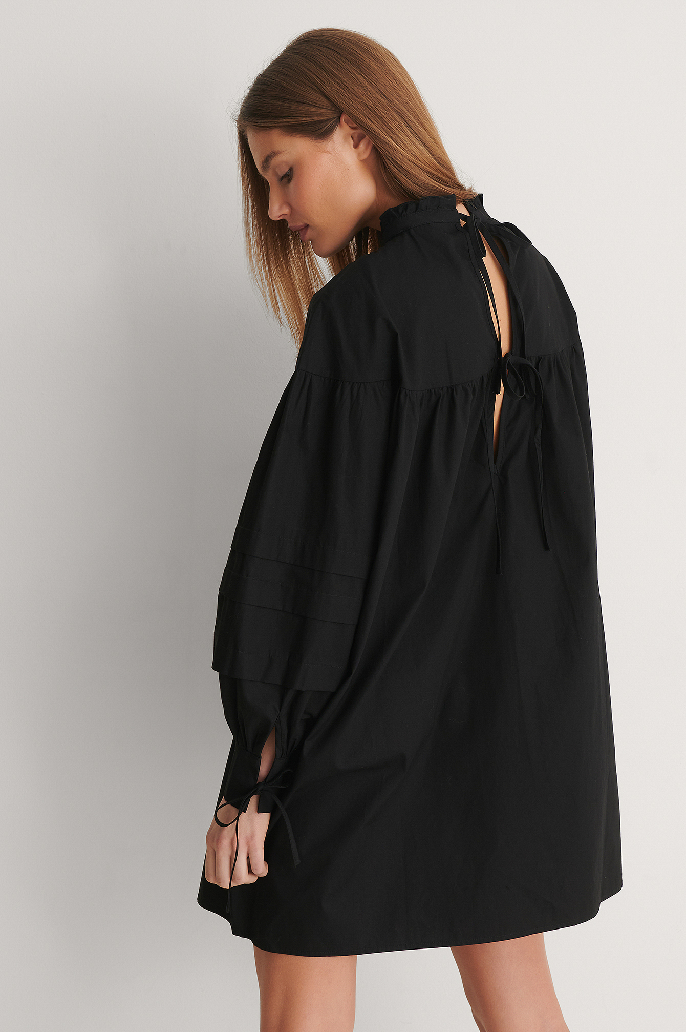 Black Detail Cotton Dress