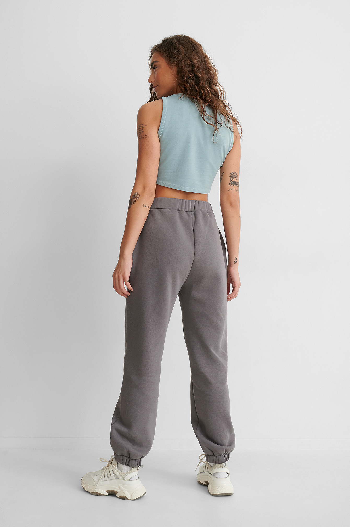 Cloud Stone Washed Cropped Singlet