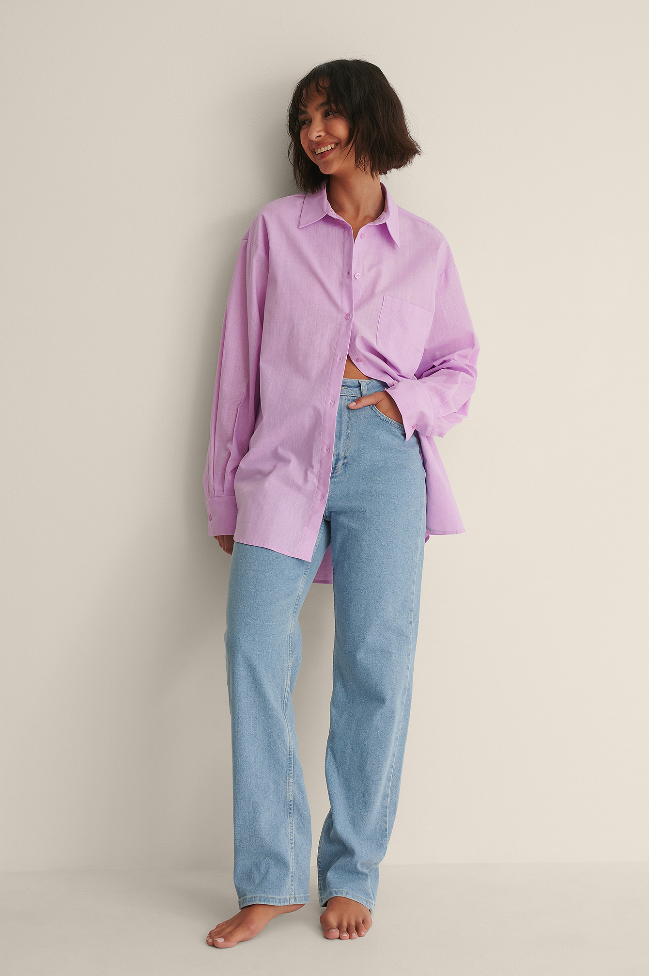 Lilac Recycled Oversize Fit Shirt