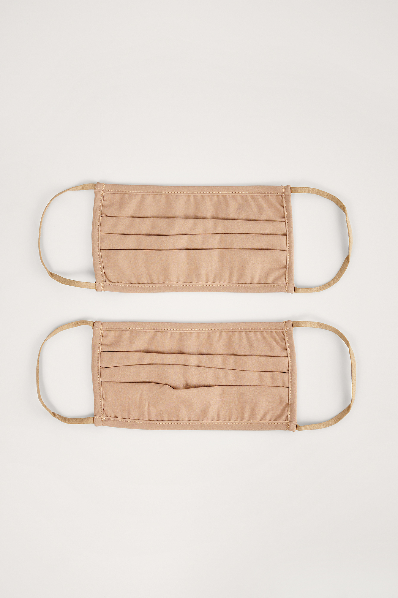 Light Brown 2-Pack Solid Flat Masks