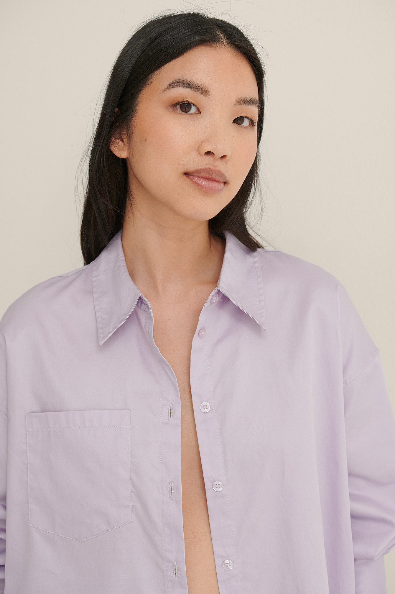 Lilac Oversized Pocket Shirt