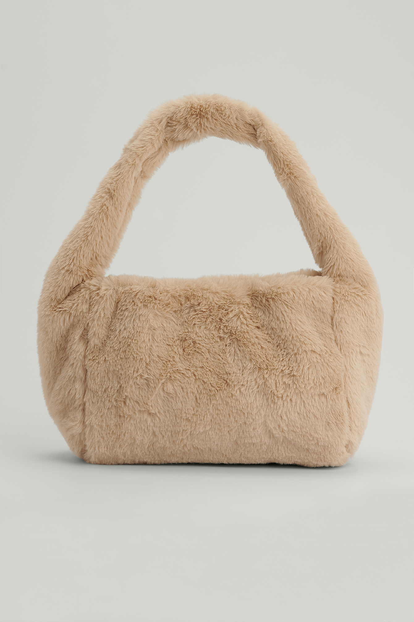 Beige Fuzzy Bag