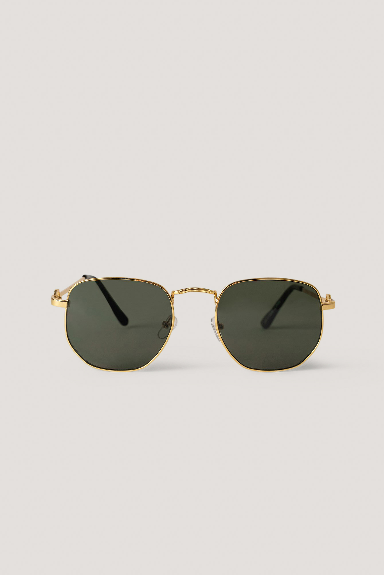 Gold Chain Detailed Metal Frame Sunglasses