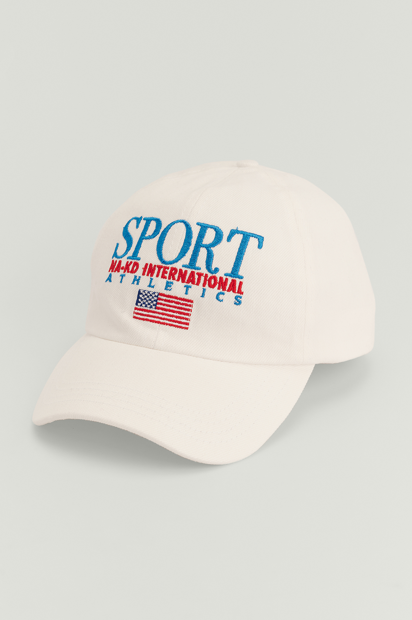 White/Blue Embroidery Baseball Cap