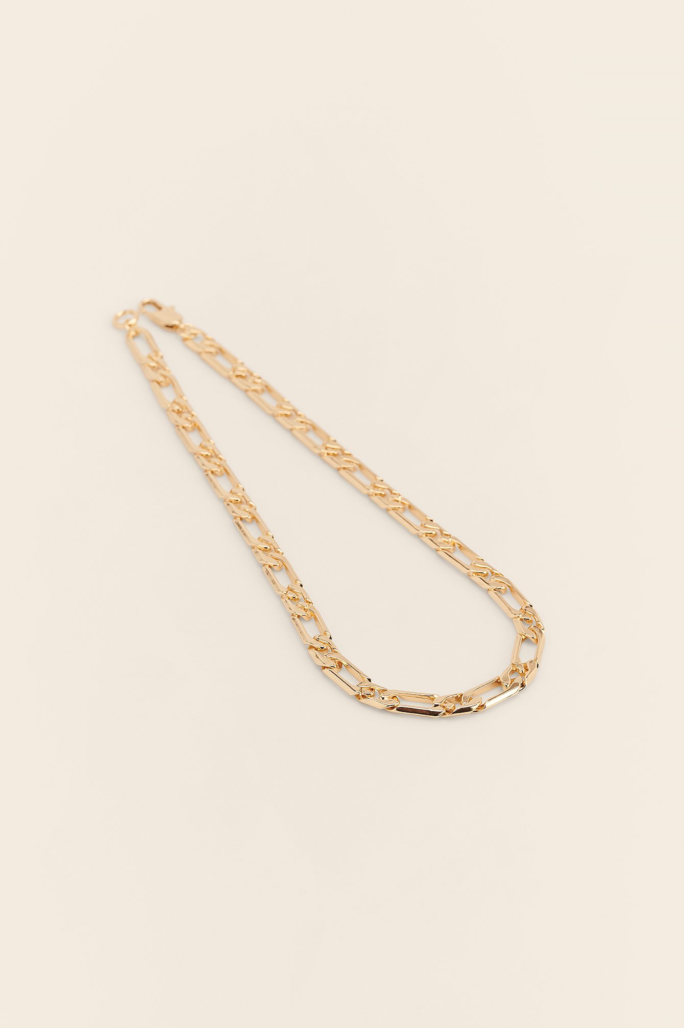 Gold Figaro Chain Recycled Necklace