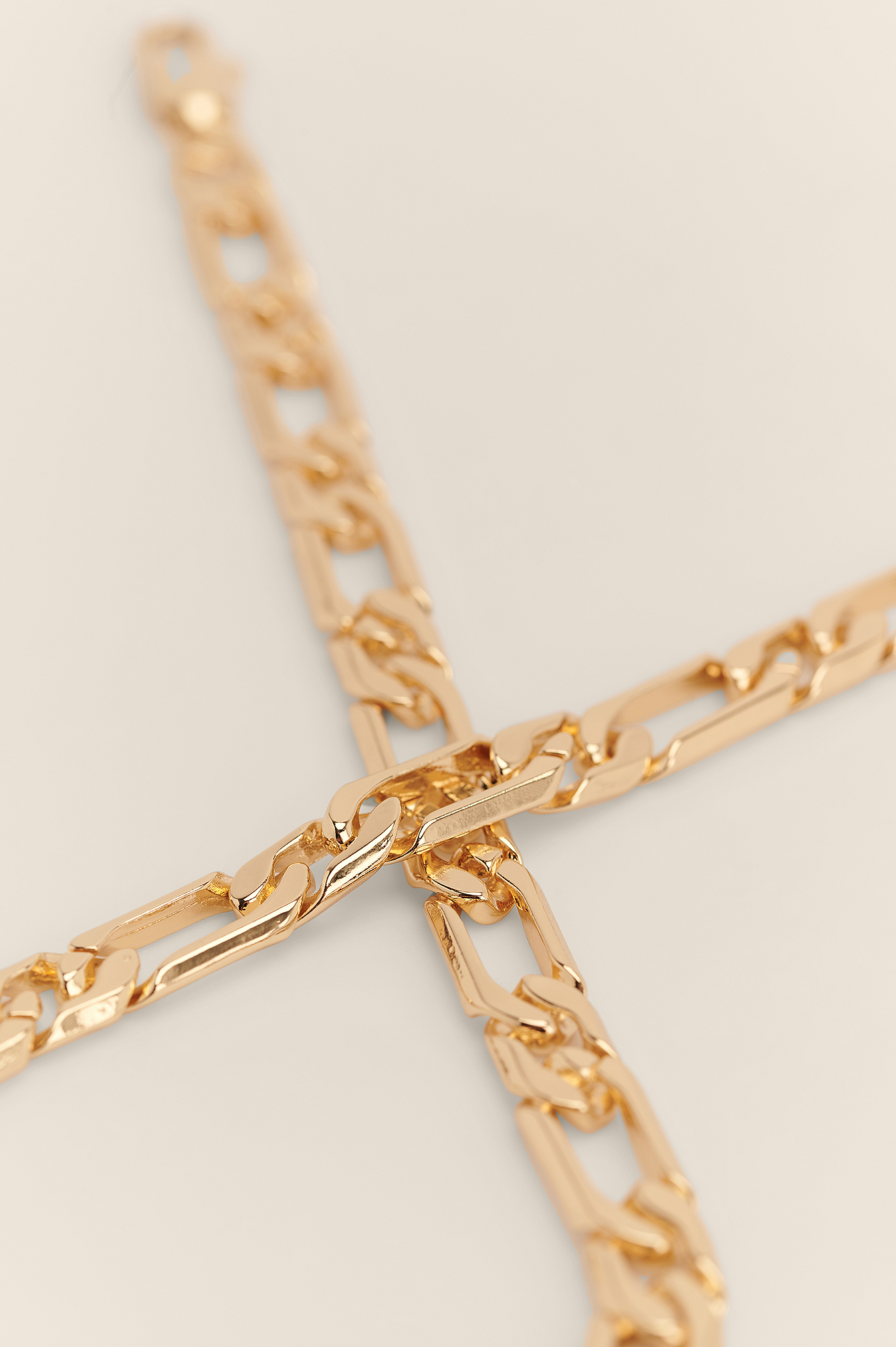 Gold Figaro Chain Recycled Necklace