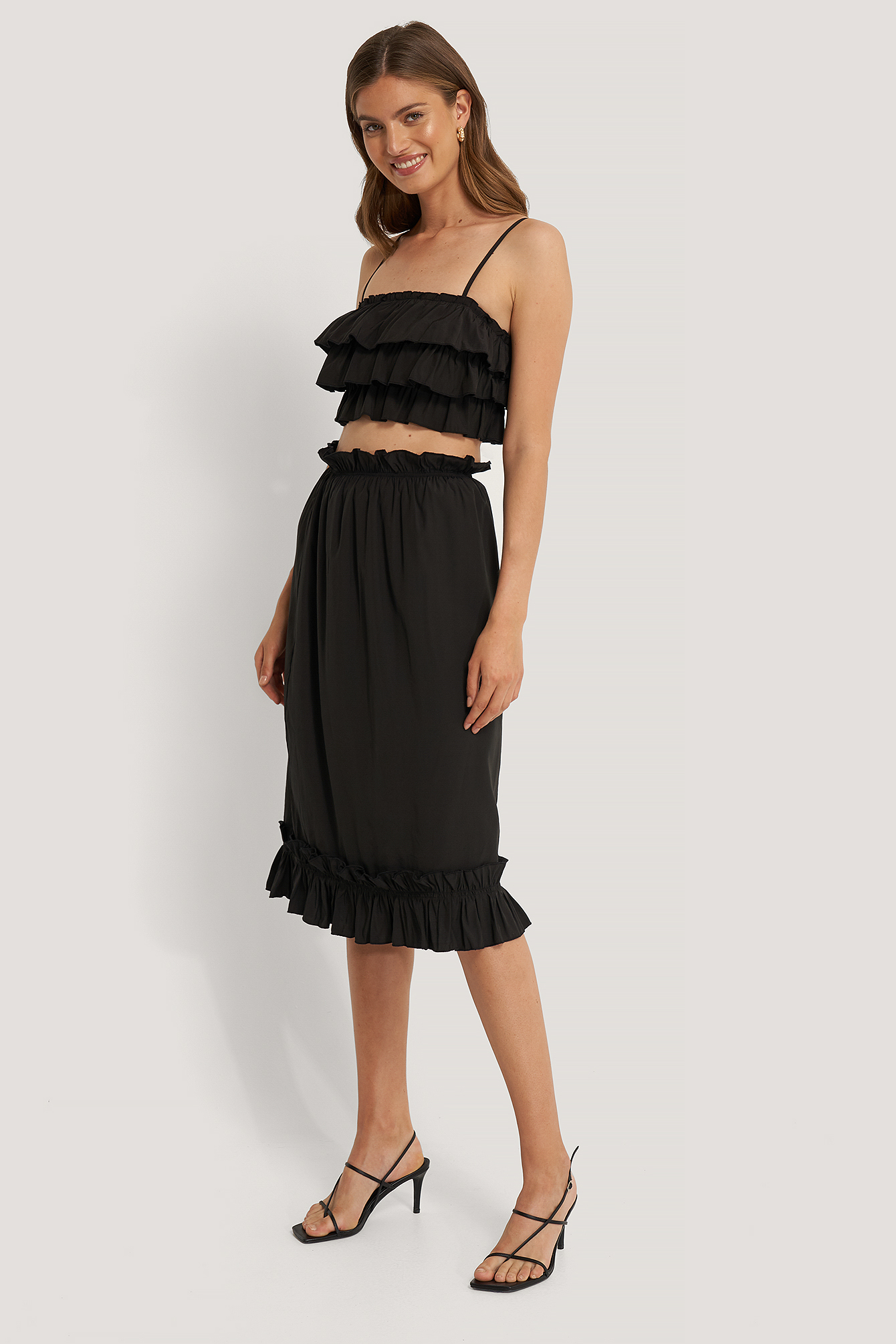 Black Frill Detail Skirt