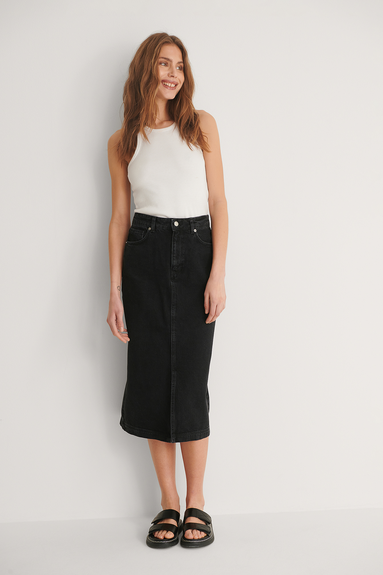 Cropped Jersey Top White | na-kd.com