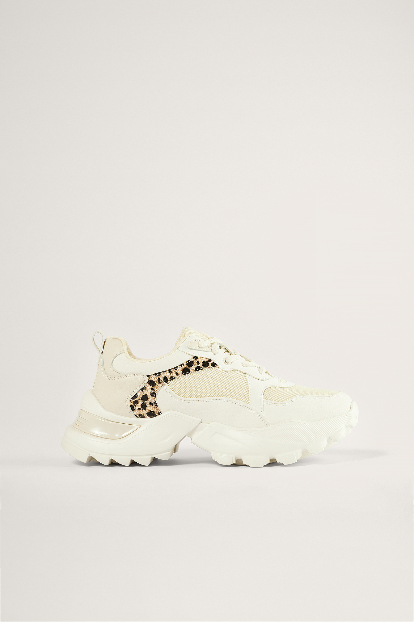 White Leopard Detail Trainers