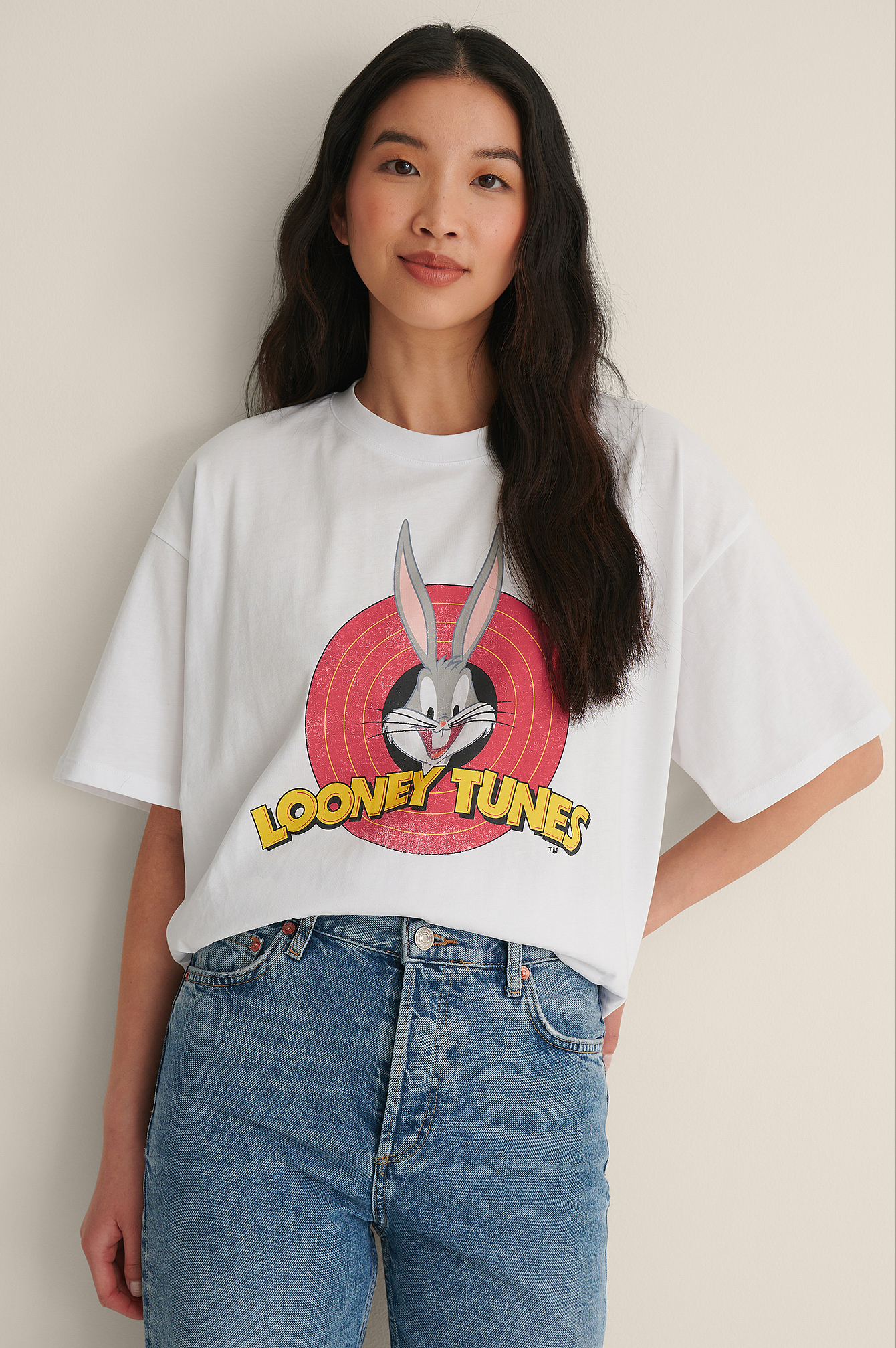 White Bugsbunny Looney Tunes Oversized T-shirt