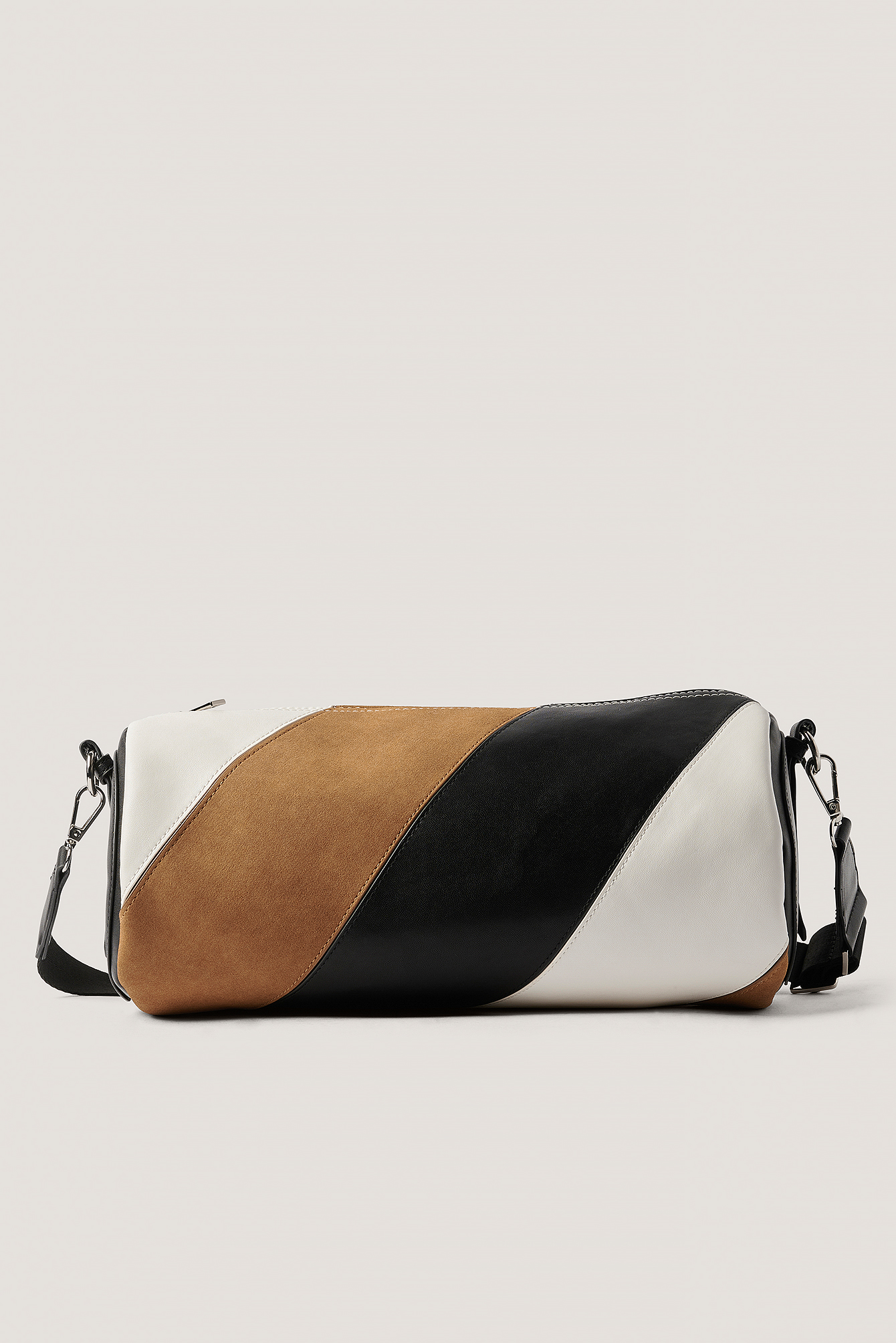 Black/Brown Multi Toned Barrel Bag