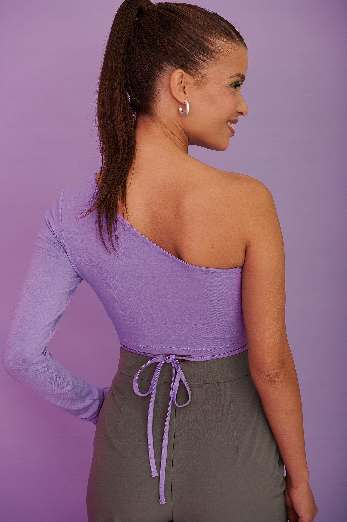 Lilac One Shoulder Strap Top