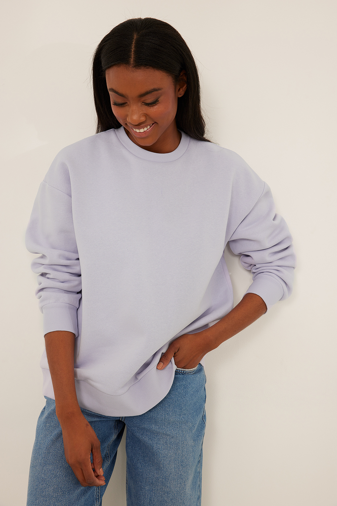 Light Lilac Oversized Sweatshirt