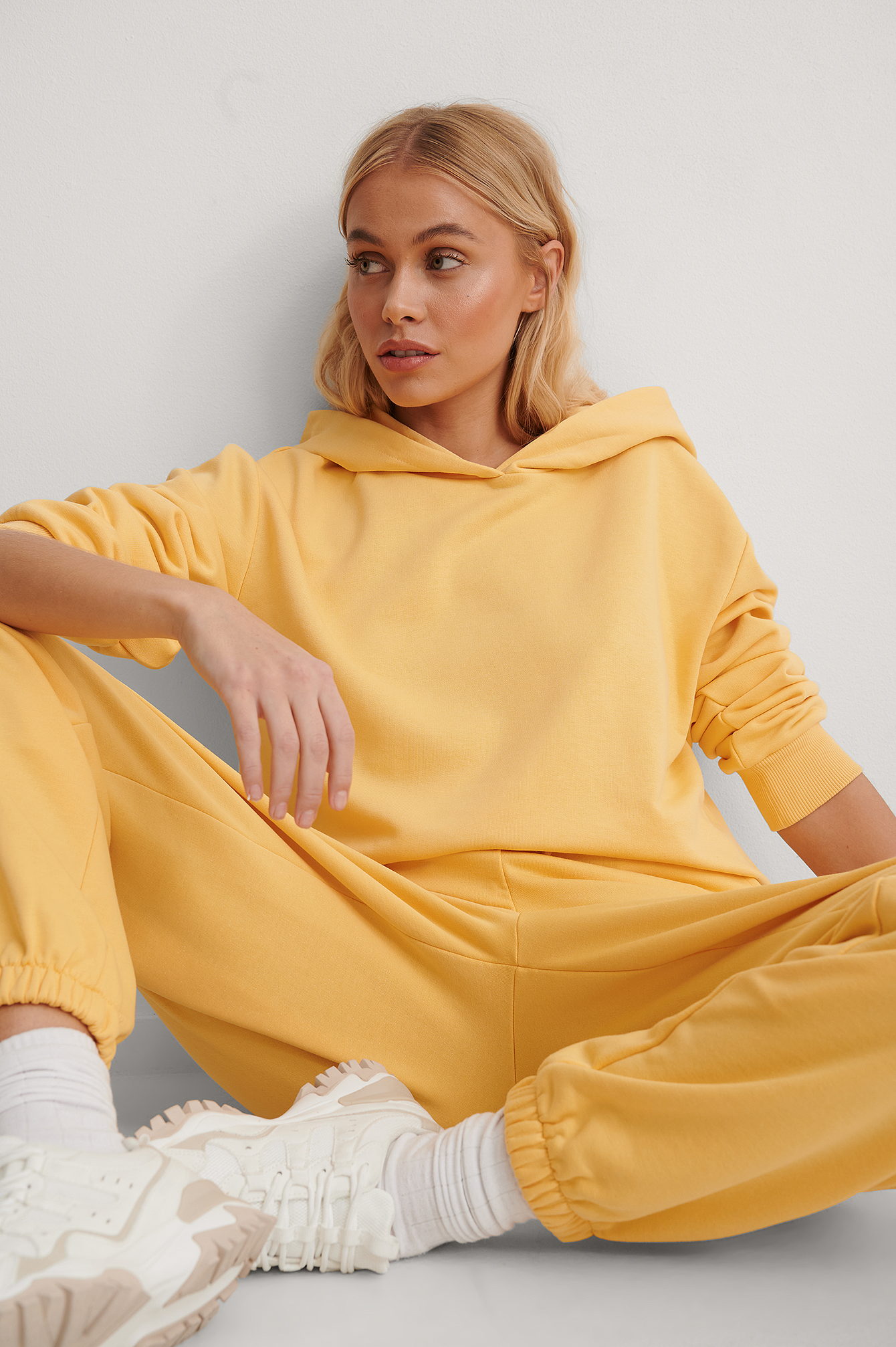 Yellow Oversized Relaxed Hoodie