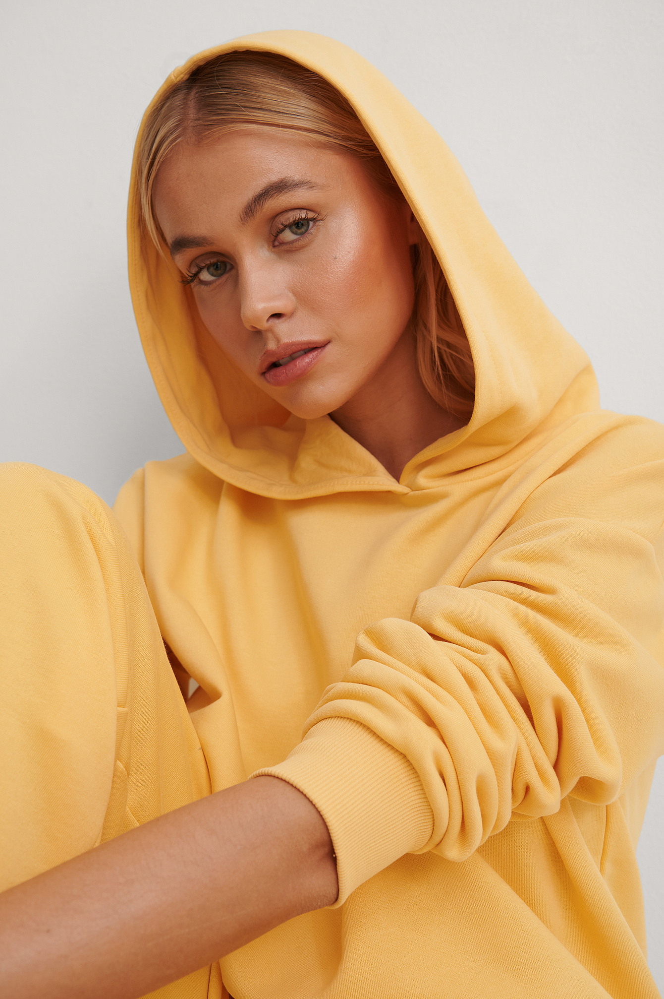 Yellow Oversized Relaxed Hoodie
