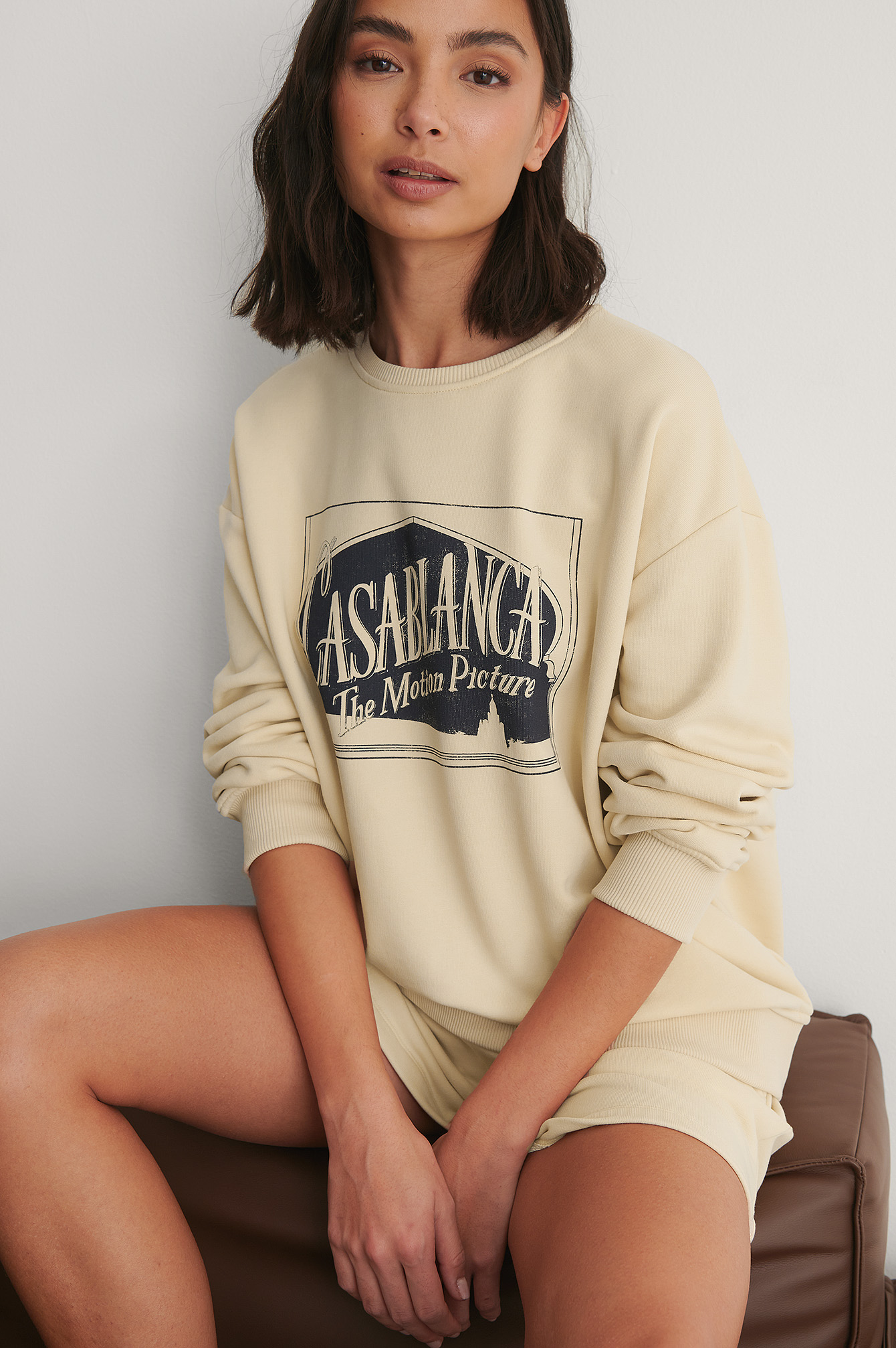 Beige - Casablanca Logo Oversized Sweater