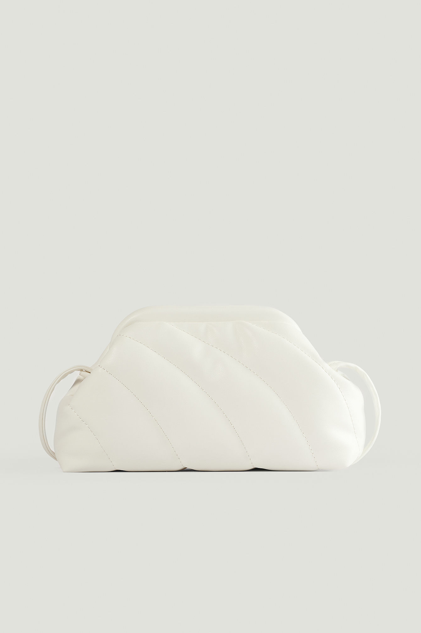 White Quilted Pouch Bag