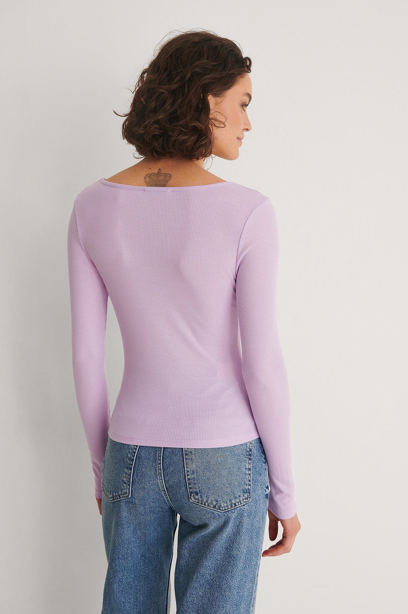 Purple Recycled Ruched Rib Top