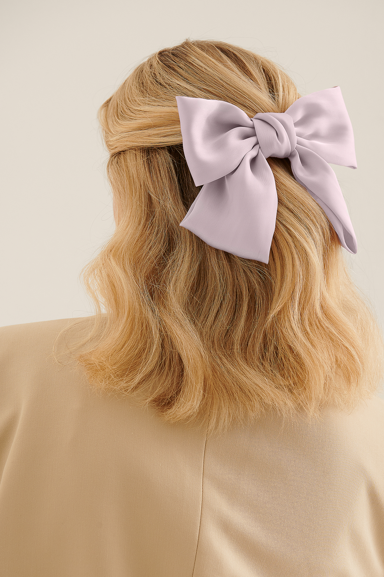 Violet Satin Hair Bow