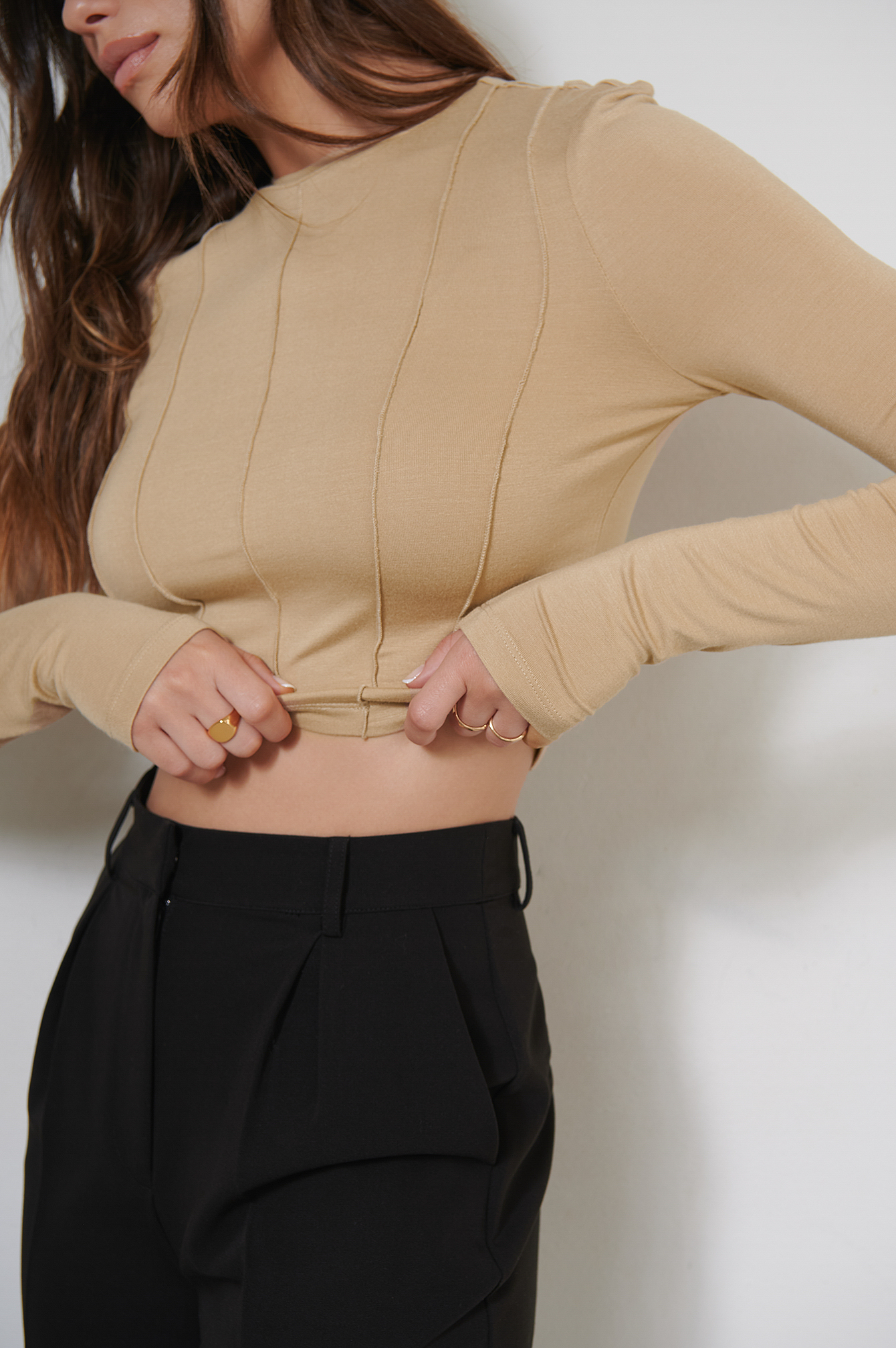 nomad Seam Detail Cropped Top