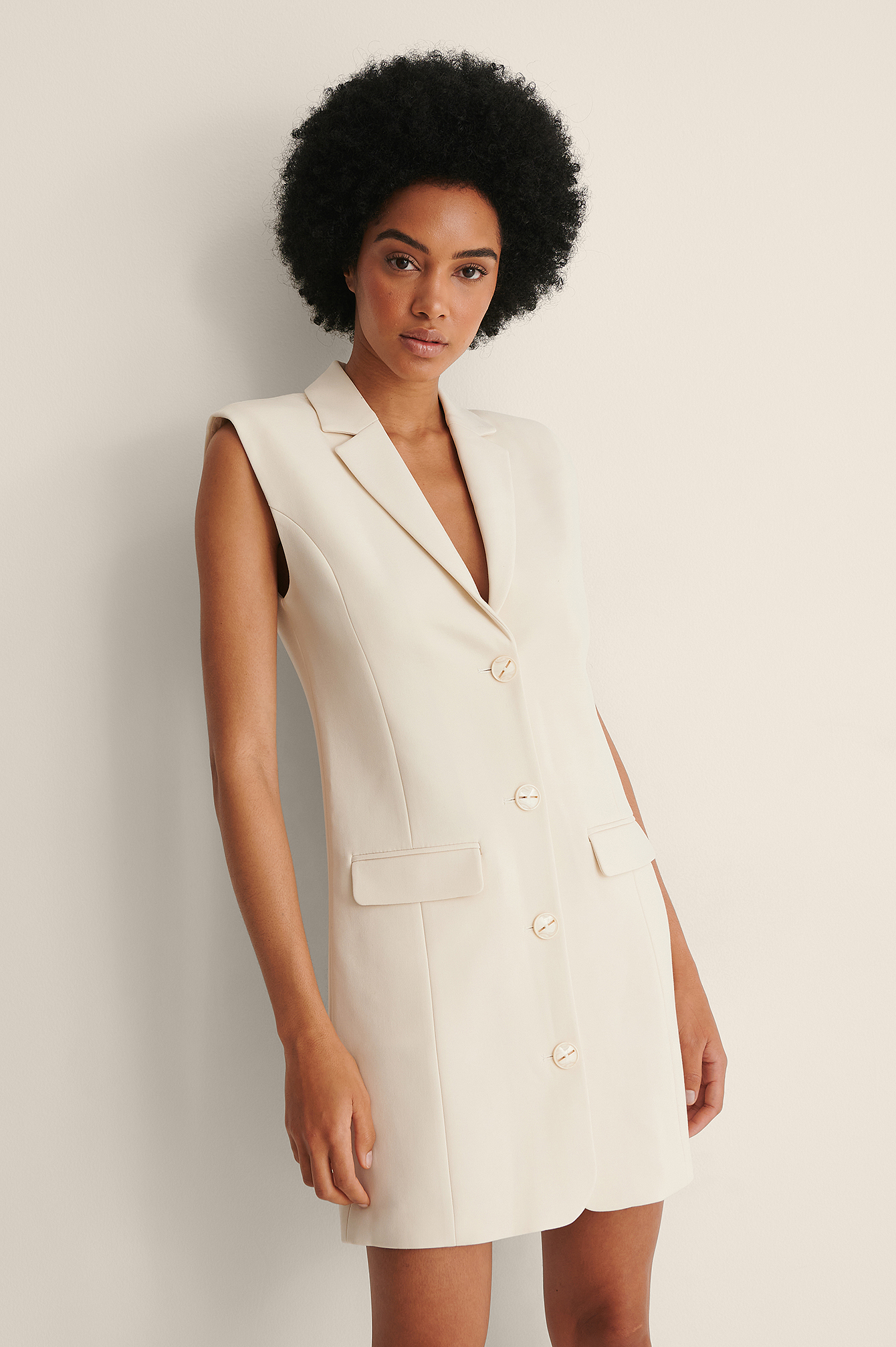 Offwhite Tailored Vest Dress