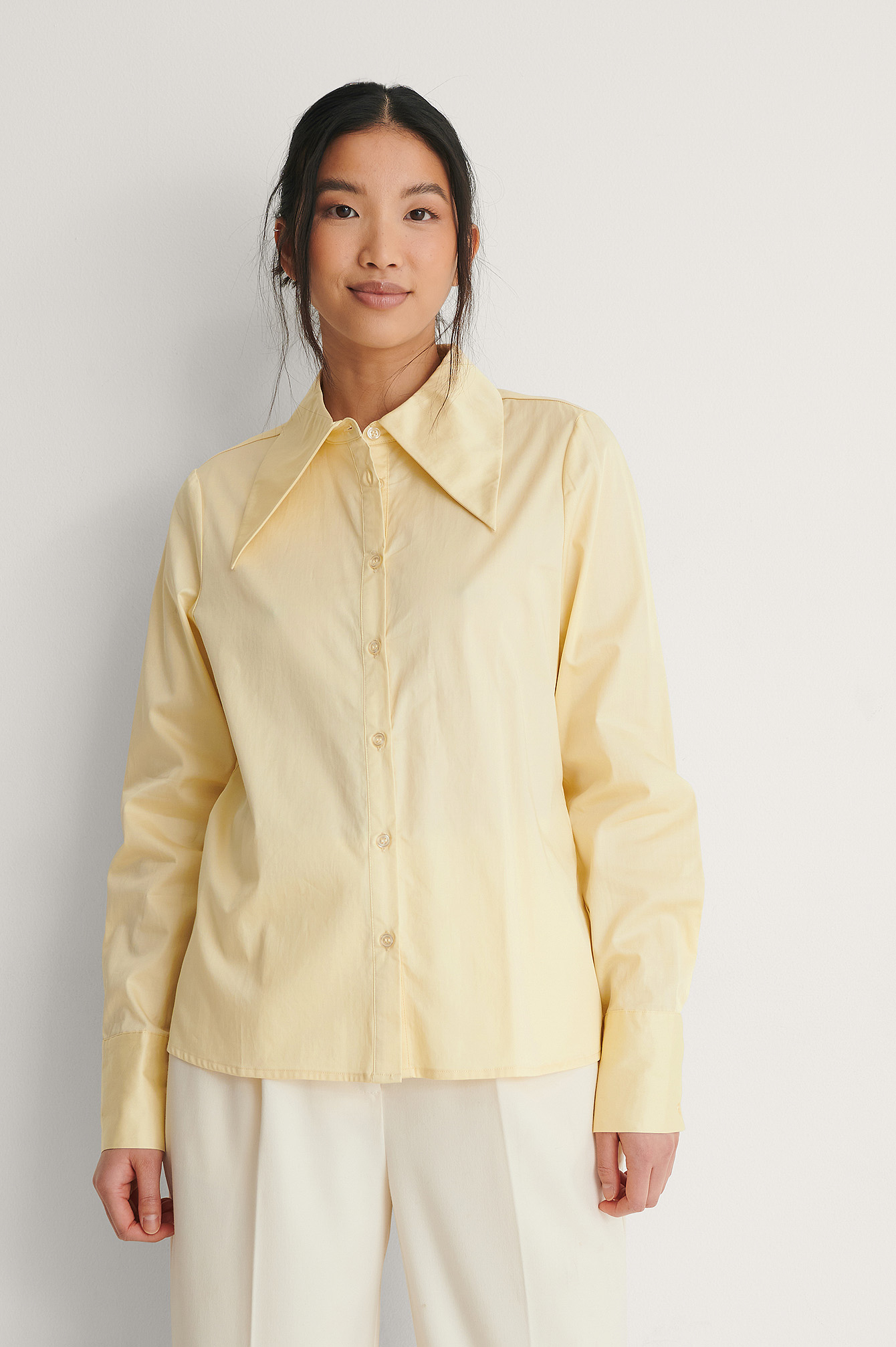 Yellow Wide Collar Shirt