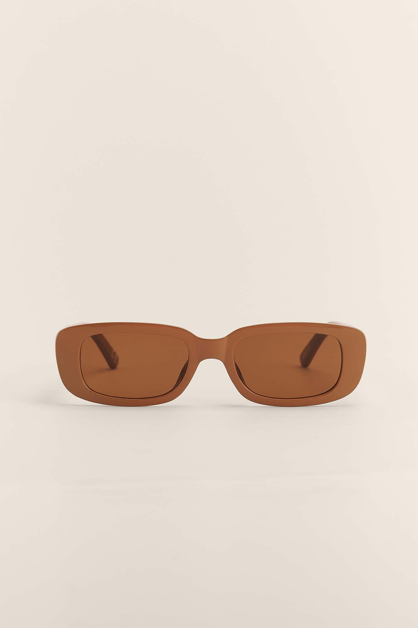 Caramel Wide Retro Frame Sunglasses