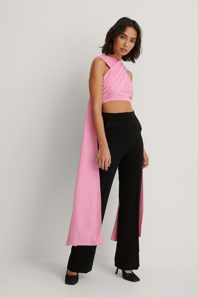 Overlapped Maxi Top Outfit.