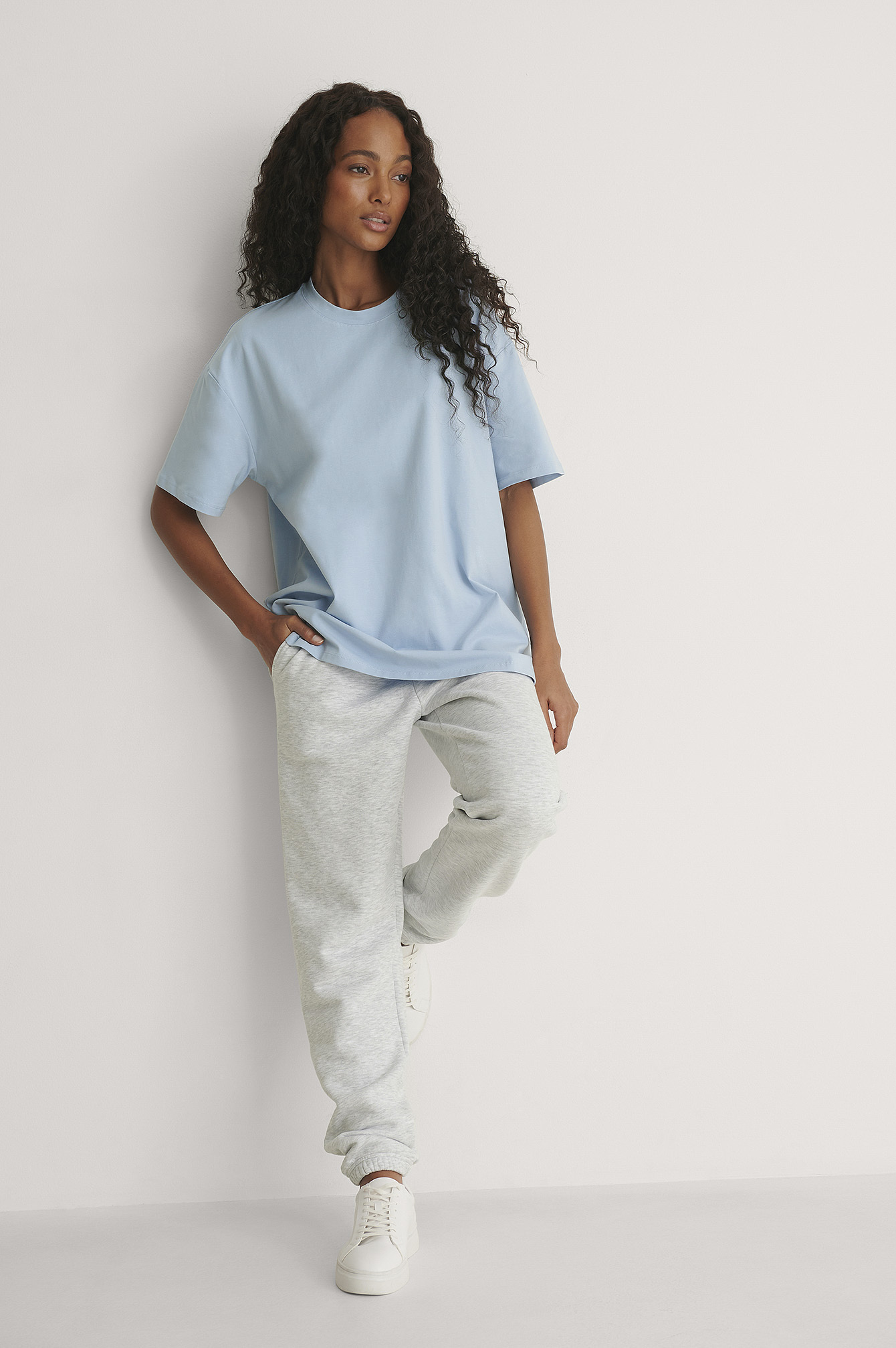 Basic Dropped Shoulder Tee Outfit