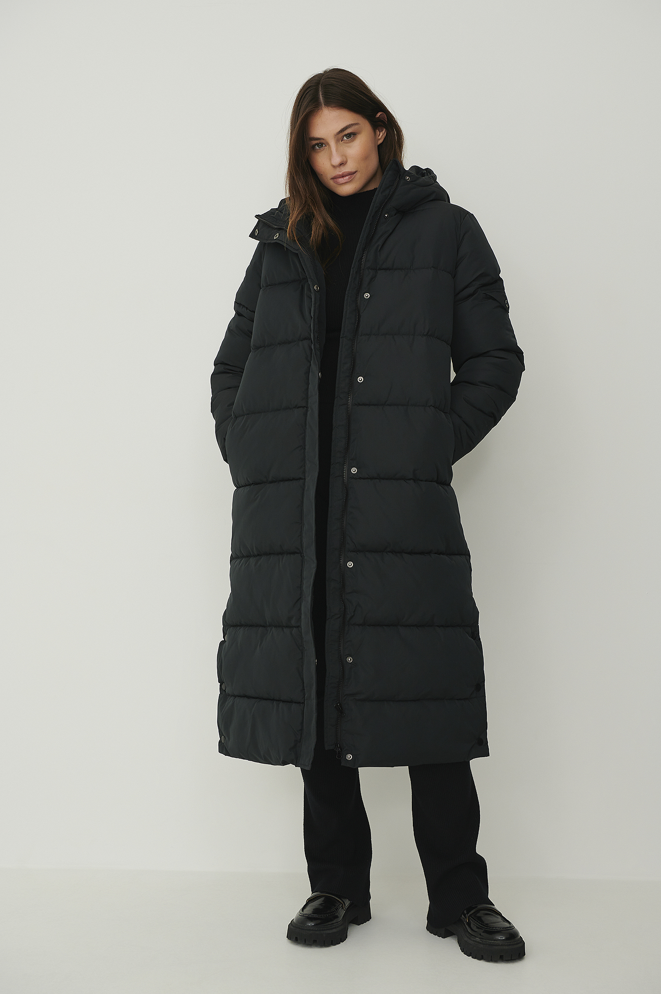 Long Padded Jacket Outfit.