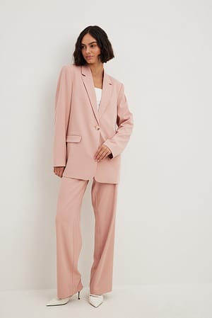 Light Pink Basic Suit Pants