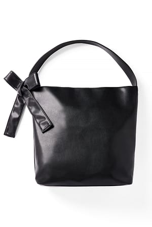 Black Bow Detail Tote Bag