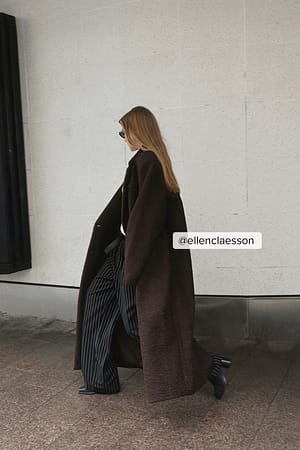 Brown Long Straight Coat