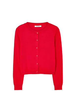 Red Fine Knitted Cardigan