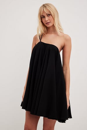 Black Flouncy Mini Dress