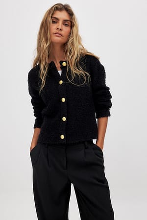 Black Knitted Cardigan