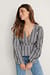 Checked Overlapped Blouse