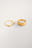 2-Pack Gold Plated Squared Rings