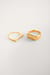 2-Pack Gold Plated Squared Rings