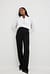 Fitted Wide Leg Suit Pants