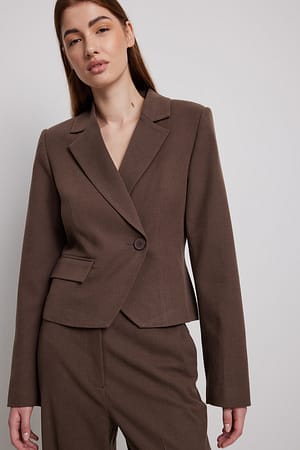 Brown Fitted Blazer
