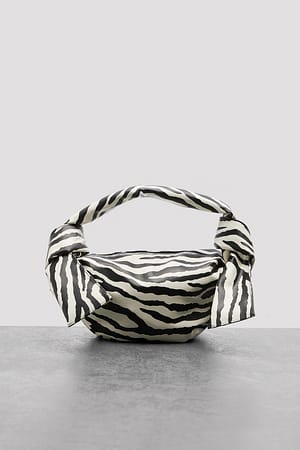 Black Zebra Knotted Soft Bag