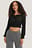 Long Sleeve Cropped Frill Top