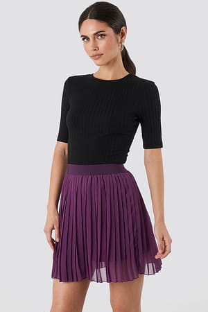 Grape Mini Pleated Skirt