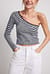 One Shoulder Jacquard Knitted Top