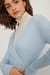 Ribbed Overlap Knitted Long Sleeve Sweater