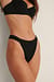 Ribbed Wide Elastic High Cut Bikini Panty
