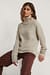 Turtleneck Ribbed Knitted Sweater