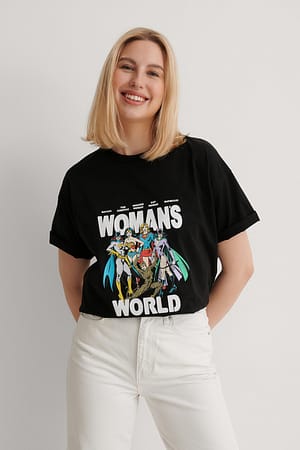 Black Woman's World Wonder Woman Oversized T-shirt